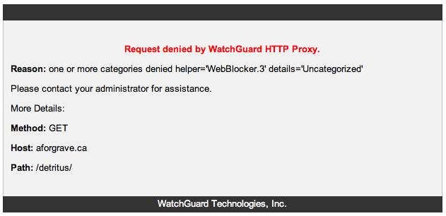 Request Denied by Watchguard HTTP Proxy