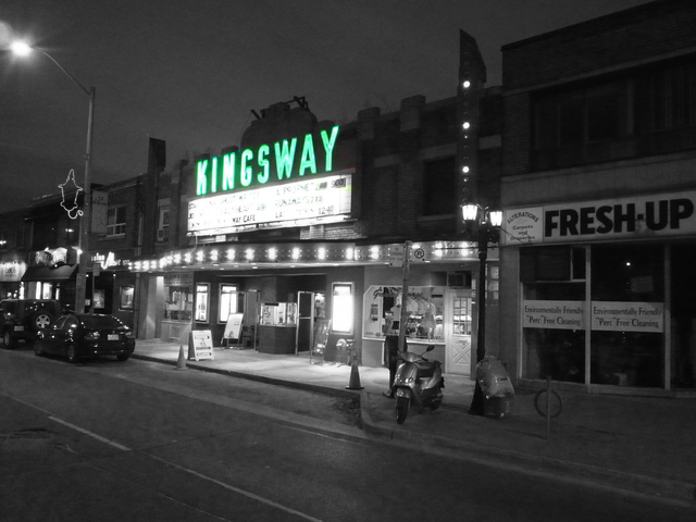 "Kingsway, coloursplash," by @aforgrave, based on an original image (CC BY-3.0) by kingswaytheatre 
